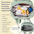 RUVALINO Diaper Bag Backpack-Multifunction Baby Travel Bag - Image 4