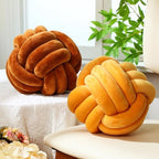 Namalu 7.87 Inches 2 Pcs Knot Pillow Decorative Throw Pillow, Caramel Color - Image 6