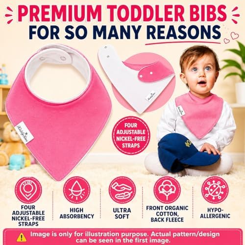 KiddyStar Premium Organic Cotton Bibs - Image 3