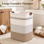 Laundry Hamper, Cotton Rope Laundry Basket - Image 5