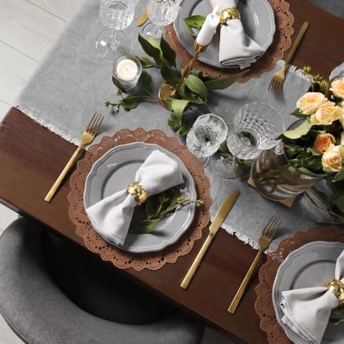 MCEAST 100 Pack Round Coffee Paper Doilies 13.5 Inches Lace Paper Place Mats - Image 5