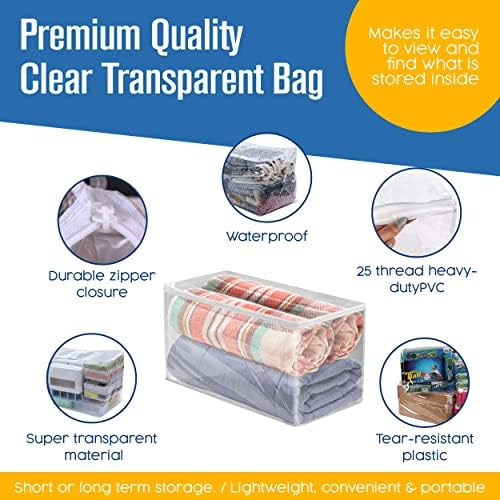 Clothes Storage Bag, Sweater Bags Moth Proof, 5 Pk - Image 3