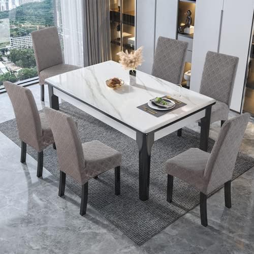 Genina Waterproof Dining Chair Covers Set of 2 Parsons Chair Slipcovers - Image 6