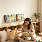 X-cosrack 4-Pack Wall Mounted Metal Kids Bookshelf, Floating Book Shelves - Image 7