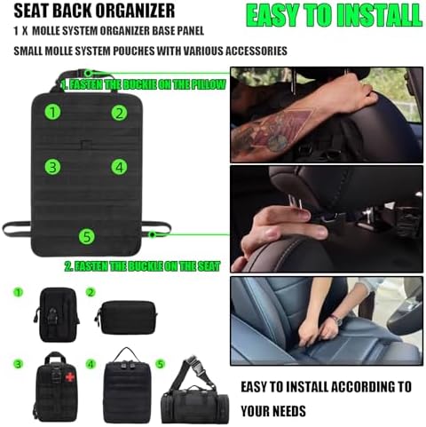 7 PACK Tactical Seat back organizer Truck organizer - Image 5