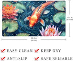 Bathtub Mat Non Slip 26.8x15.1 Inch, Florals Fish Shower Mat - Image 3