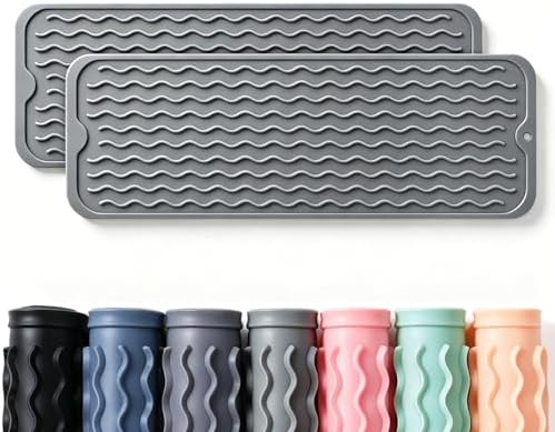 2 Pack Caketime Silicone Dish Drying Mat by CAKETIME