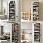 HOMELUX THEORY Over the Door Organizer, 100D Fabric, Dark Gray 2pc - Image 5