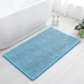 Chenille Bathroom Rug 30"x50" Sky Blue, Large Plush Bath Mat by Kildoss