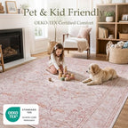 JOLLYVOGUE 8x10 Area Rugs for Living Room, Vintage Washable Rug - Image 3