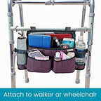 Mobility Scooter Bag with Bottle and Cup Holders and 6 Organized Pockets - Image 3