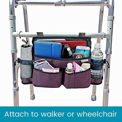 Mobility Scooter Bag with Bottle and Cup Holders and 6 Organized Pockets - Image 3