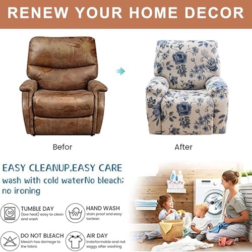 Recliner Chair Covers 4-Pieces Recliner Slipcovers Lazy Boy Chair Covers - Image 7