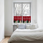 Red Merry Christmas Kitchen Curtains and Valances Set - Image 7
