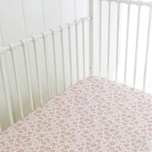 Sorrel + Fern Baby Crib Sheets Neutral, Fitted 2-Pack - Image 4