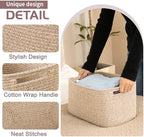 OIAHOMY 4 Pack Storage Baskets for Organizing 30L Cube Storage Bins Brown - Image 3