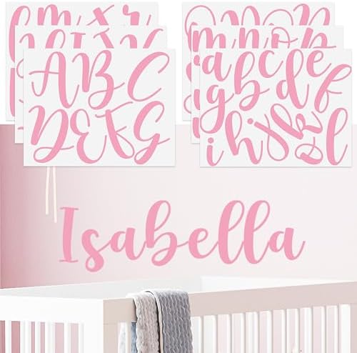 Boao Personalized Name Letter Wall Decal, Elegant Script by Boao