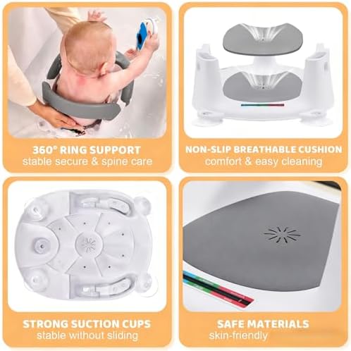 Baby Bath Seat for Babies 6 Months & Up Sitting Up, Infant Bath Seat - Image 4