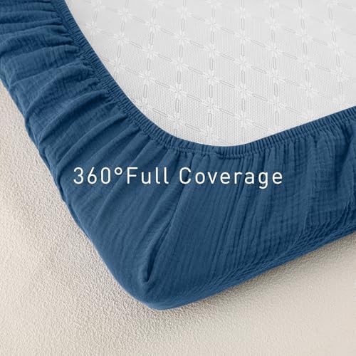 Gllquen Baby Muslin Cotton Pack and Play Sheets 3 Pack - Image 5
