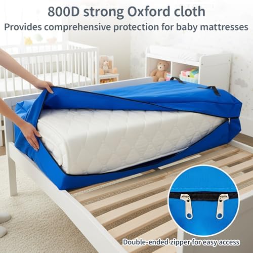 Colingmill 2 Pcs Reusable Crib Mattress Moving Bag, Oxford Cloth - Image 6