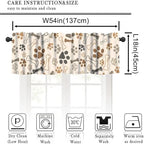 Dog Paw Print Valance Kids Curtains, Cute Animal Light Brown Rod Pocket Small - Image 2