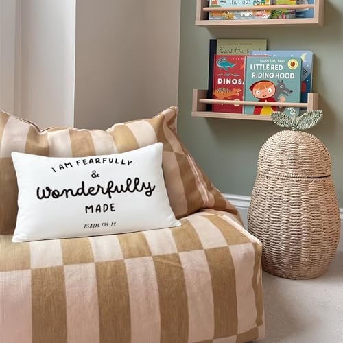 Bible Verse 12x20 Pillow Cover for Christian Nursery Decor - Image 2
