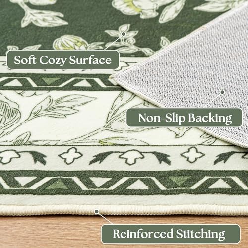 BILEEHOME Olive Green Area Rugs - Image 4
