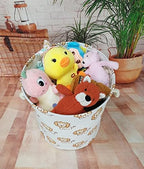 Round Laundry Basket Storage Bins Nursery Hamper Gift Baskets - Image 4