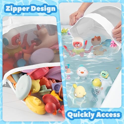 UNEEDE Bath Toy Organizer, 4.15 Gallons Bathtub Toy Storage Organizer - Image 3
