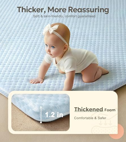 Baby Play Mat for Floor, Velvet Play Mat - Image 4