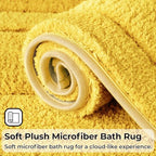 GRANNY SAYS Yellow U Shaped Toilet Rug 20" x 24", Non-Slip Bath Mat - Image 6