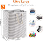 Lifewit 90L Large Laundry Baskets, 3 Pack, Reinforced Handles - Image 4