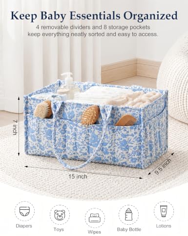 Quilted Diaper Caddy Organizer - Image 2