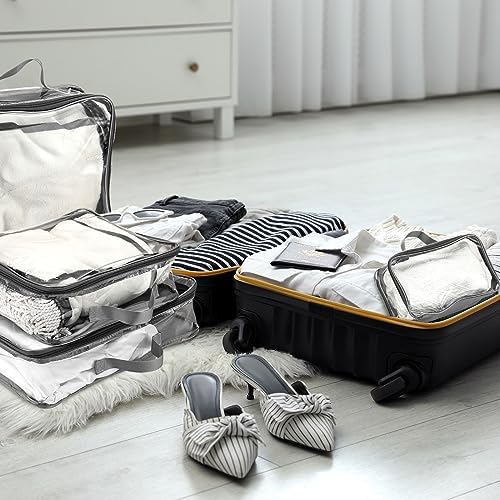 Hillban 6 Pcs Large Clear Packing Cubes - Image 6