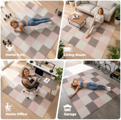 AIRHOP 18 PCS Gym Floor Mat, EVA Foam Puzzle Gym Mat, High-Density Interlocking - Image 7