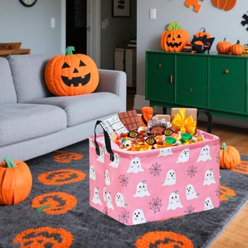 Rec Halloween Ghost Storage Basket Box Hamper Collapsible Organizer Bin Gift - Image 6