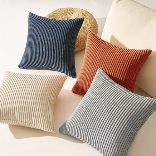 Topfinel 20x20 Set of 4 Boho Couch Throw Pillows Decorative Velvet Pillow Covers - Image 4