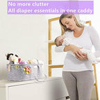 Baby Diaper Caddy Organizer- Extra Large Portable Diaper Basket - Image 2