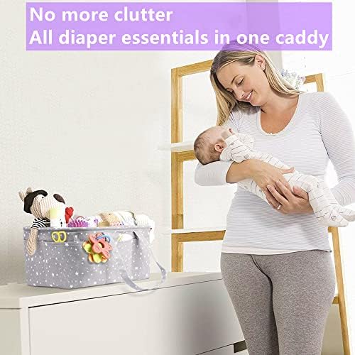 Baby Diaper Caddy Organizer- Extra Large Portable Diaper Basket - Image 2
