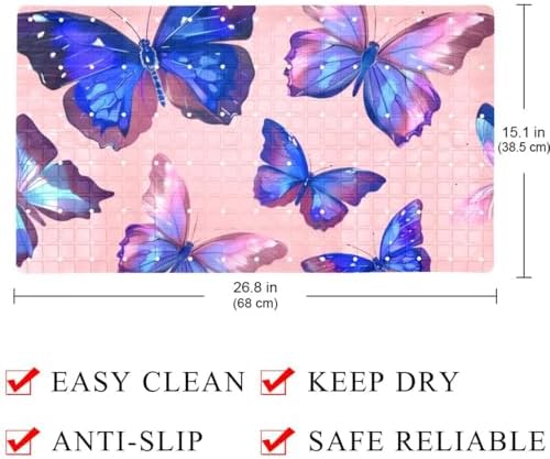 Bathtub Mat Non Slip 26.8x15.1 Inch, Machine Washable Shower Mats - Image 4
