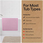 GORILLA GRIP Bath Tub Shower Mat, Bathtub Floor Liner, 35x16 Clear Purple - Image 5