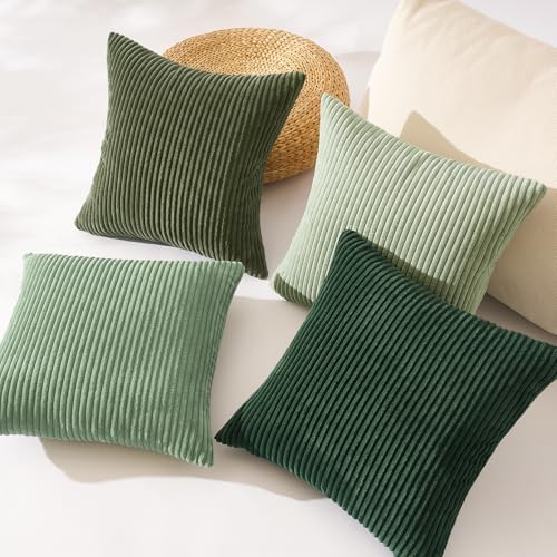 Topfinel Light Green Decorative Throw Pillow Covers Green Series, Winter Fluffy - Image 3