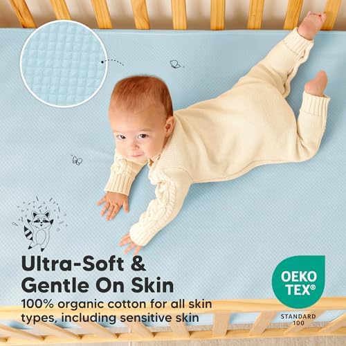 2pk Waterproof Crib Mattress Protector Cover Fitted 52x28 - Image 5
