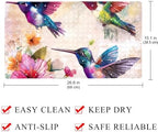 Shower Mat Non Slip, Hummingbird Flower Anti Slip Bath Mat - Image 4