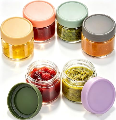 Lulonpon 6-Pack Thick Glass 2oz Mini Mason Jars by Lulonpon