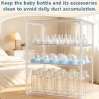 Baby Bottle Organizer For Countertop，3-Tier Adjustable Storage Cabinet - Image 5