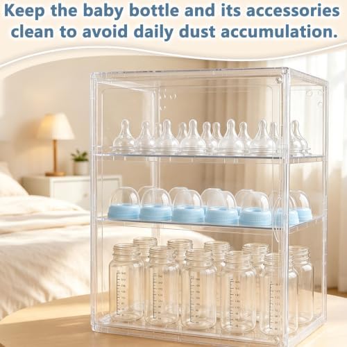 Baby Bottle Organizer For Countertop，3-Tier Adjustable Storage Cabinet - Image 5