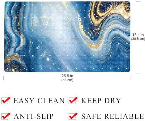 Non Slip Bathtub and Shower Mat 26.8x15.1 inch, Bath Mat - Image 3