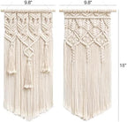 Mkono 2 Pcs Macrame Wall Hanging, Boho Woven Chic Tapestry Decor - Image 6