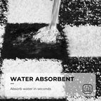 GRANNY SAYS Checkered Black Bathroom Rug, Cute Bath Mat - Image 4